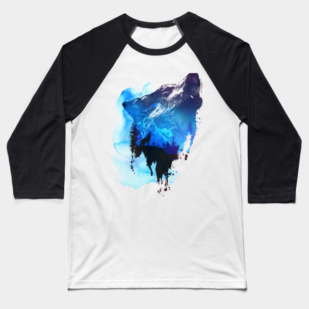 Alone as a wolf Baseball T-Shirt by astronaut